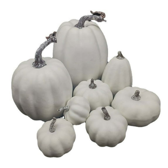 Antqov 7PCS Halloween Foam Pumpkins for DIY Crafs Decoration, Painting Carving Artificial Fake Pumpkins Model Halloween Fall Harvests Thanksgiving Ornament for Party Home Garden Supplies