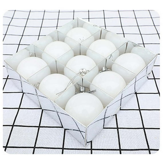 Antqov 9PCS Christmas Ball Ornaments Set Colorful Plastic Pearl Christmas Tree Ornaments Shatterproof Hanging Ball Decoration Bulk for Christmas Home Holiday Party Festival Decor Gifts Box