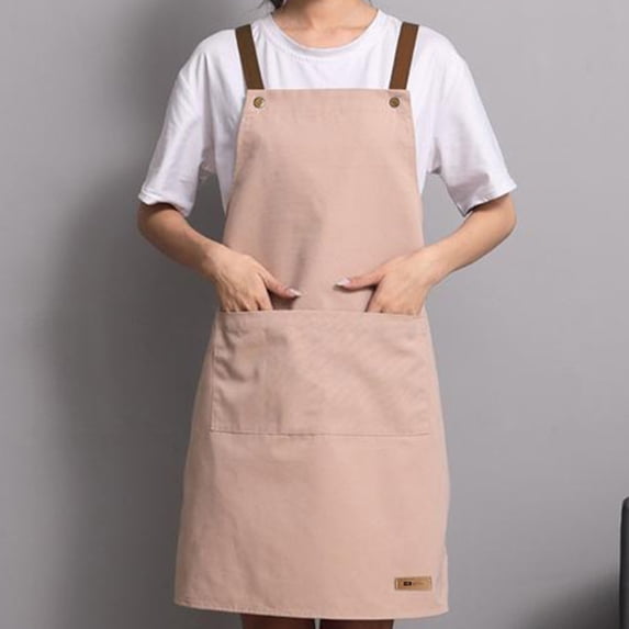 Antqov Apron for Women with Pockets, Washable Solid Colors Cooking Kitchen Aprons Adjustable Waterproof Chef Aprons for Kitchen, Garden, Cooking, Baking Supplies