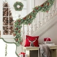 thumbnail image 1 of Antqov Artificial Christmas Garland 6.2Ft Faux Hanging Eucalyptus Leaf Needles Pine Vine with Pinecones Fake Plants Christmas Decor for Indoor Outdoor Holiday Wall Porch Window Home Party Decorations, 1 of 6