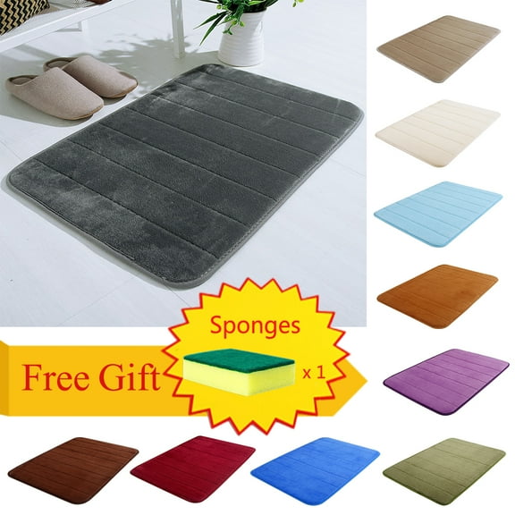 Antqov Bathroom Rugs, Non-Slip Soft Bath Mat Bath Rugs Absorbent Washable Bathroom Mats for Bathroom Floor Home Decorations