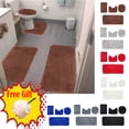 thumbnail image 1 of Antqov Bathroom Rugs Sets 4 Piece Non-Slip Soft Bath Rugs for Bathroom, Absorbent Toilet Mats Bathroom Rug Set Washable Bath Mats for Bathroom Floor Home, 1 of 9