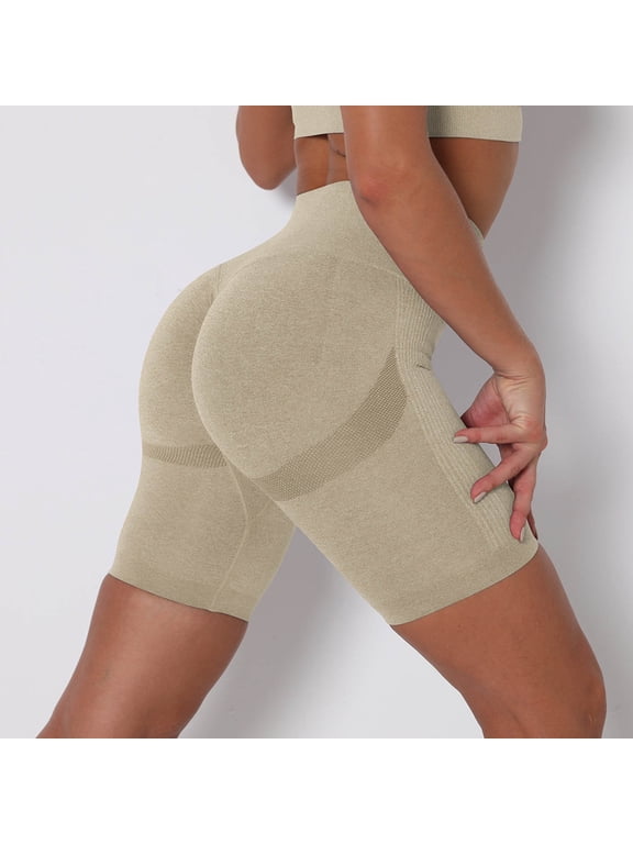 Biker Shorts Women, Elastic High Waist Hip Up Tight Fitting Stretch Butt Lifting Yoga Shorts, Summer Cozy Workout Gym Athletic Shorts Fitness Leggings