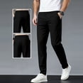 thumbnail image 1 of Antqov Cargo Pants for Men, Elastic Waist Solid Color Stretch Button Zipper Straight Leg Pants with Pockets, Outdoor Sports Fashion Casual Hiking Workwear Pants, 1 of 8