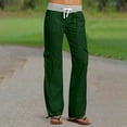thumbnail image 1 of Antqov Cargo Pants Women, Elastic Waist Solid Color Drawstring Straight Leg Work Pants with Pockets, Outdoor Daily Trendy Lightweight Casual Hiking Pants, 1 of 9