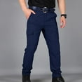 thumbnail image 1 of Antqov Cargo Pants for Men, Solid Color Zipper Multiple Pockets Work Pants, Outdoor Fitness Hiking Tratical Pants, 1 of 4