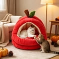 thumbnail image 1 of Antqov Cat Bed for Indoor Cats, Foldable Washable Cat Bed & Cave Soft Thick Removable Pet Bed for Kittens Home Office Supplies, 1 of 6