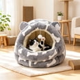 thumbnail image 1 of Antqov Cat Bed for Indoor Cats, Foldable Washable Cat Bed & Cave Soft Thick Removable Pet Bed for Kittens Home Office Supplies, 1 of 6