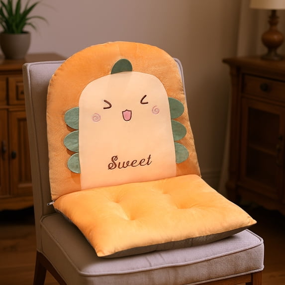 Antqov Chair Cushion Detachable Cute Seat Back Cushion Thickened Chair Pads Cartoons Rocking Chair Cushion for Outdoor Car Office Patio Bedroom Living Room Home Supplies