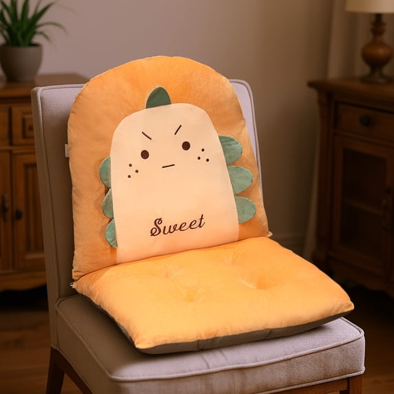 Antqov Chair Cushion Detachable Cute Seat Back Cushion Thickened Chair Pads Cartoons Rocking Chair Cushion for Outdoor Car Office Patio Bedroom Living Room Home Supplies