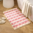 thumbnail image 1 of Antqov Checkered Bath Mat 16x24" Non-Slip Soft Microfiber Bathroom Rugs Washable Bathmat Cute Quickly Dry Floor Rugs for Home Bathroom Floor, 1 of 6
