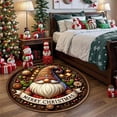 thumbnail image 1 of Antqov Christmas Area Rug, Washable Kitchen Rugs Non-Slip Round Carpet Colorful Christmas Gnome Paintings Rugs for Bedroom Bathroom Living Dining Room Decor, 1 of 6