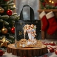 thumbnail image 1 of Antqov Christmas Bags Colorful Non-Woven Christmas Gift Bags with Handles Glittered Designs Reusables Gift Bag for Party Holiday Supplies, 1 of 6