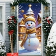thumbnail image 1 of Antqov Christmas Door Cover Hanging Banner Santa Snowman Door Cover 79x35" Cloth Polyester Winter Front Door Cover Backdrop Christmas Decorations for Indoor Outdoor Holiday Party Decor, 1 of 6