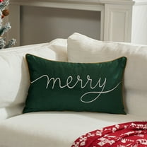 Antqov Christmas Pillow Cover 12x20" Rectangle Holiday Christmas Decorations Merry Christmas Soft Throw Pillow Cushion Cover for Bed Chair Sofa Couch Decorations