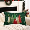 thumbnail image 1 of Antqov Christmas Pillow Cover 12x20" Rectangle Holiday Christmas Decorations Merry Christmas Soft Throw Pillow Cushion Cover for Bed Chair Sofa Couch Decorations, 1 of 6