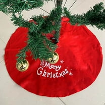 Antqov Christmas Tree Skirt with Glitter Star 35" Tree Skirts Base Cover Mat Christmas Decorations for Christmas Tree Holiday, Home, Party Decor