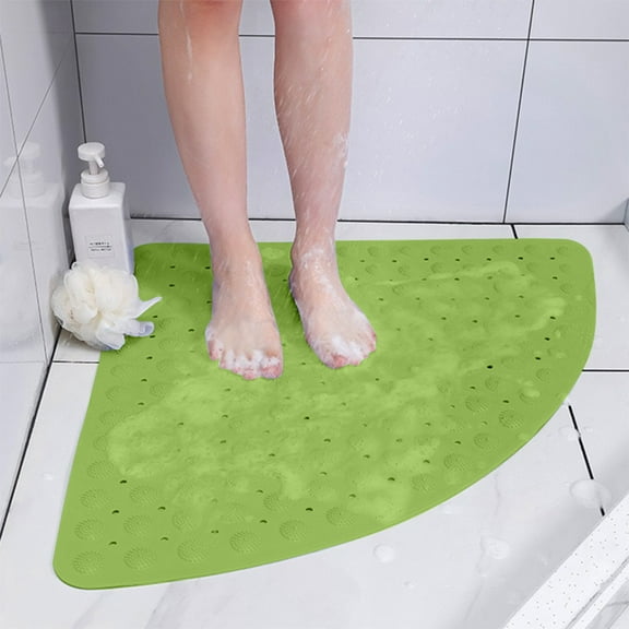 Antqov Corner Bath Mat Non Slip Corner Shower Mats for Inside Shower, Washable Corner Shower Stall Mat for Bathroom Tub Supplies Gifts