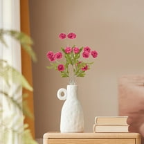 Antqov Artificial Flowers Fake Dandelions Flower Faux Florals 5 Head Plastic Flower for Indoor Outdoor Wedding Party Home DIY Decorations