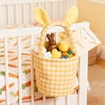 thumbnail image 1 of Antqov Easter Basket, Personalized Easter Bunny Baskets with Handle, Cute Egg Buckets Gifts Tote Bags with Ears for Home Party Holiday Travel Decorations Gifts, 1 of 6