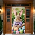 thumbnail image 1 of Antqov Easter Door Cover, 71x35" Colorful Easter Door Decorations Bunny Eggs Hanging Banner Holiday Spring Party Decoration for Indoor Outdoor Front Door Wall Window Garden Home Decor, 1 of 6