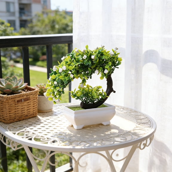 Antqov Fake Plants Small Potted Artificial Plants for Home Bathroom Living Room Coffee Table Decor