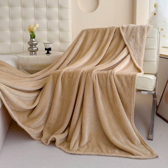 Antqov Fleece Blanket 59x79" Soft Lightweight Throw Blankets Warmer Cozy Microfiber Blankets for Couch, Bed, Sofa, Home Supplies