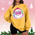thumbnail image 1 of Antqov Fleece Sweatshirts for Women, Christmas Funny Print Crewneck Pullover Long Sleeve Oversized Sweatshirt, Winter Party Stylish Comfy Casual Lightweight Tops, 1 of 5
