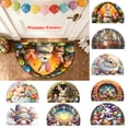 thumbnail image 1 of Antqov Half Round Door Mat 16x24" Non-slip Easter Eggs Mat Half Moon Rug Washable Semi Circle Floor Rug for Indoor Outdoor Bathroom Kitchen Home Decorations, 1 of 7