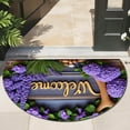 thumbnail image 1 of Antqov Half Round Doormat 16x24" Non-Slip Washable Semi Circle Rug Soft Bath Mats Mini Area Rugs for Indoor Outdoor Entrance Kitchen Bathroom Patio Home Floor Rug, 1 of 6