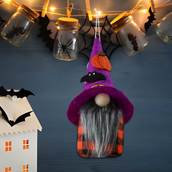 Antqov Halloween Gnome Decoration, Halloween Dwarf Doll Faceless Decorative Witch Doll Cute Small Halloween Ornaments for Halloween, Thanksgiving Home Party Office Decor Gifts