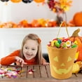 thumbnail image 1 of Antqov Halloween Pumpkin Bucket, Large Pumpkin Trick or Treat Candy Basket with Handle Plastic Jacks O' Lantern Pumpkin Pails for Party Home Supplies, 1 of 6