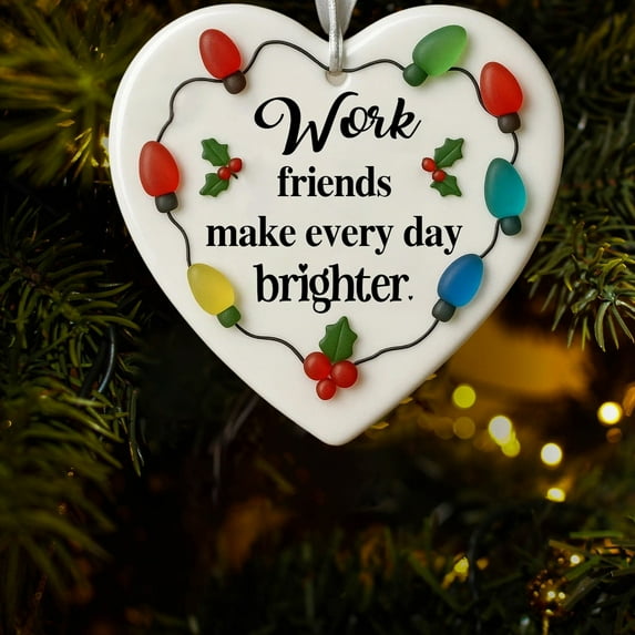 Antqov Heart-Shaped Sea Glass Friendship Decor, Small Colorful Hanging Christmas Tree Ornament Pendant Styles Home Decor Sea Glass Art for Home Office Party Decorations