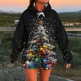 thumbnail image 1 of Antqov Hoodies for Women, Christmas Pullover Star Sequins Printed Drawstring Tops with Pocket, Party Fashion Comfortable Sweatshirts, 1 of 5