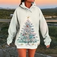 thumbnail image 1 of Antqov Hoodies for Women, Christmas Pullover Xmas Tree Printed Drawstring Tops, Festival Loose Comfortable Sweatshirts, 1 of 5