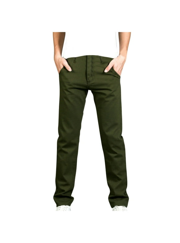 Jeans for Men, Solid Color Slim Skinny Straight Leg Pants with Pockets, Trendy Fashion Jeans Pants