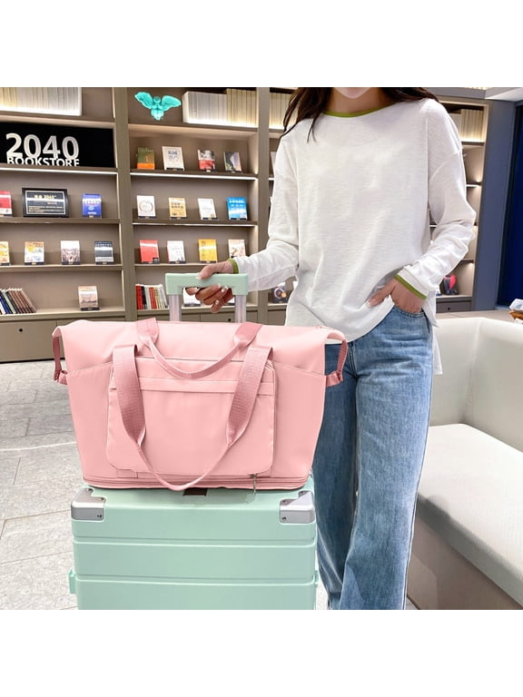 Large Capacity Travel Bag, Foldable Waterproof Duffel Bag Travel Bag for Gym, Sports, Weekends & Overnight Trips Supplies Gifts for Women