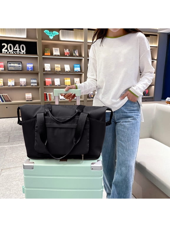 Large Capacity Travel Bag, Foldable Waterproof Duffel Bag Travel Bag for Gym, Sports, Weekends & Overnight Trips Supplies Gifts for Women