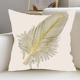 thumbnail image 1 of Antqov Linen Feather Throw Pillow Covers 18x18" Colorful Decorative Personalized Soft Pillowcase with Zipper for Home Sofa Decor, 1 of 6