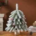 thumbnail image 1 of Antqov Mini Christmas Tree Artificial Christmas Tree Decorations Small Fake Christmas Pine Tree with Base for Christmas Home Party Office Decor, 1 of 6