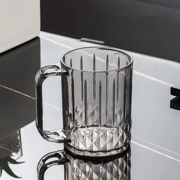 Antqov Mouthwash Cup Transparent Lightweight Tooth Cup Colorful Plastic Toothbrush Cup Drinking Water Washing Cup for for Bathroom Home Supplies