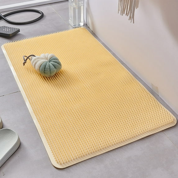 Antqov Non Slip Bath Mat, 26x13" Super Absorbent Bathroom Rugs Washable Thin Bathroom Mats for Bathroom Home Door Mat