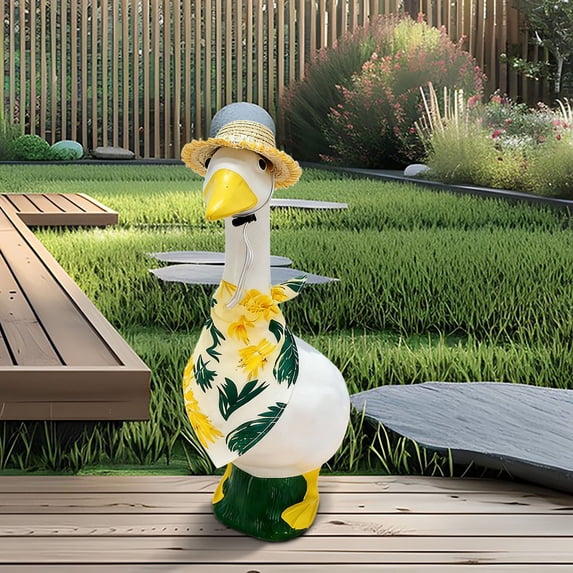 Antqov Porch Goose Outfit Summer Goose Outfits Cute Goose Clothes for Outdoor Garden Yard Decor