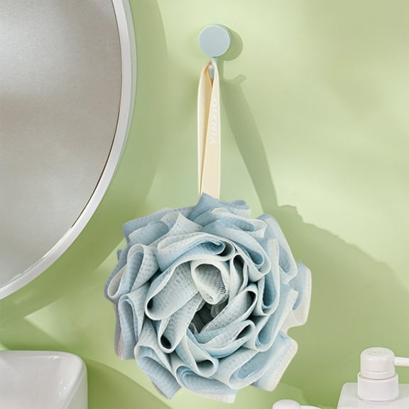 Antqov Rose Bath Shower Loofah Sponge, Soft Bath Flower Mesh Pouf Shower Balls Body Scrubbering Exfoliating Bath Sponge for Women Men Supplies Gifts