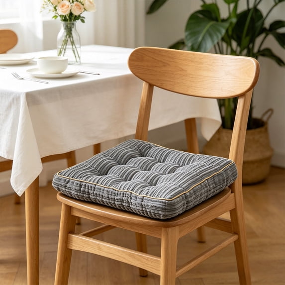 Antqov Seat Cushion 16x16" Thick Non-Slip Bottoms Chair Cushion Soft Elastic Corduroy Seat Pad for Dining Chairs, Kitchen, Office, Home Supplies