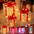 thumbnail image 1 of Antqov Set of 3 Christmas Lighted Gift Boxes, Christmas Decorations Colorful LED Light Up Present Boxes, Christmas Ornament Lighted Gift Boxes for Home Indoor Outdoor Yard Party Decor, 1 of 9