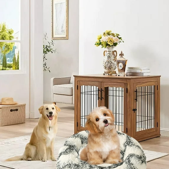 Antqov Small Dog Bed Cat Bed, Cozy Pet Bed Round Calming Dog Cave Bed, Antis-Slip Bottom & Washable Medium Dog Beds for Fall Winter Use Supplies