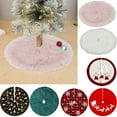 thumbnail image 1 of Antqov Soft Christmas Tree Skirt Carpet with Christmas Deers 48" Large Christmas Decor Tree Mat for Halloween Christmas Party Home Decorations, 1 of 8