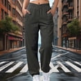 thumbnail image 1 of Antqov Sweatpants Women, Solid Color Crossed Elastic Waist Straight Cuffed Casual Pants with Pockets, Outdoor Fitness Loose Soft Comfortable Joggers, 1 of 8