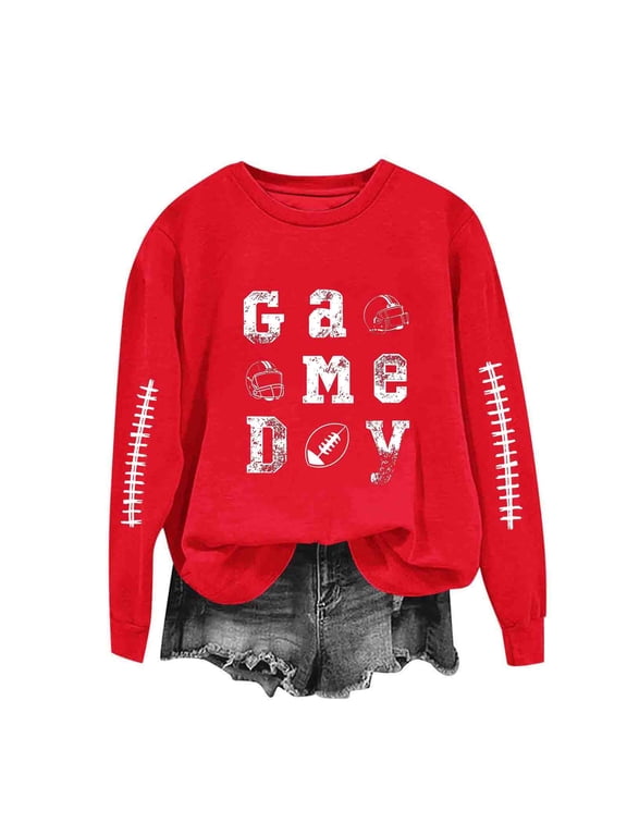 Sweatshirt for Women, Crewneck Pullover Letter Printed Tops, Outdoor Casual Fashion Loose Sweatshirts